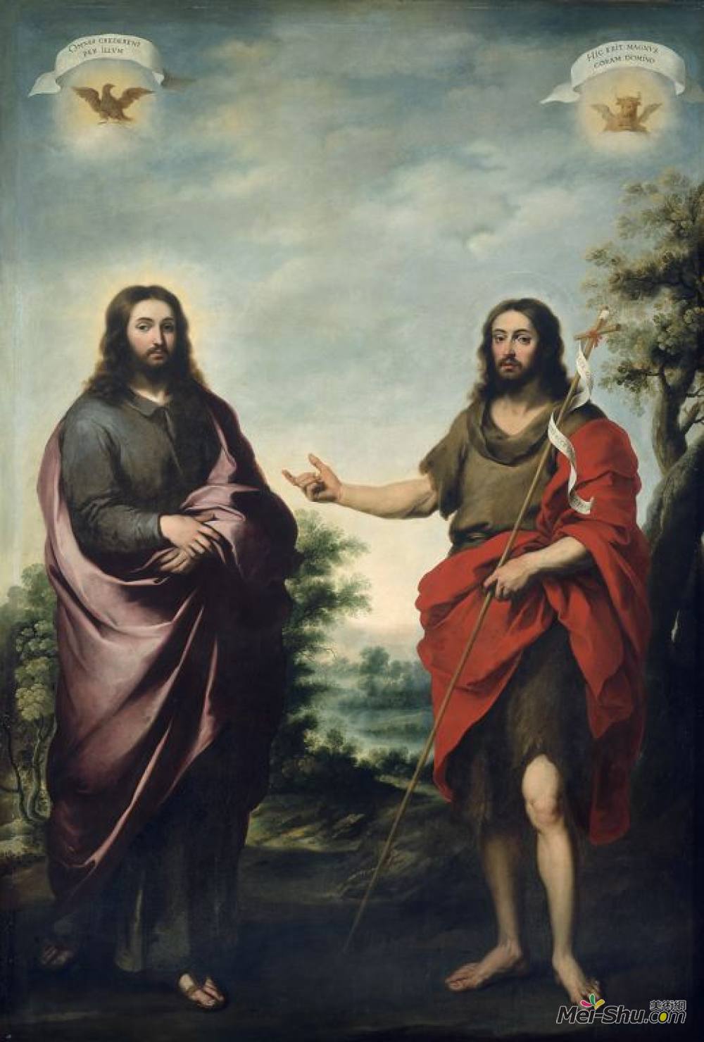 施洗者圣约翰和耶稣图片