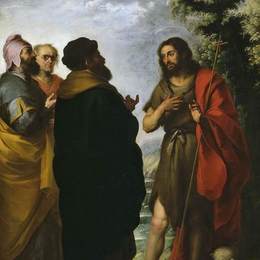 《施洗圣约翰与文士和法利赛人》巴托洛梅·埃斯特万·穆立罗(Bartolome Esteban Murillo)高清作品欣赏