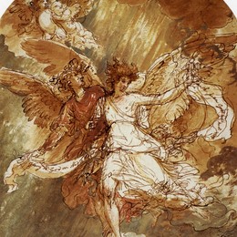 《天使宣告我们救世主的诞生》本杰明·韦斯特(Benjamin West)高清作品欣赏