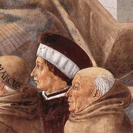 《向鸟说教，祝福蒙特法尔科（细节）》贝诺佐·哥佐利(Benozzo Gozzoli)高清作品欣赏