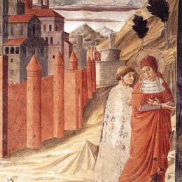 《圣杰罗姆从安条克出发》贝诺佐·哥佐利(Benozzo Gozzoli)高清作品欣赏
