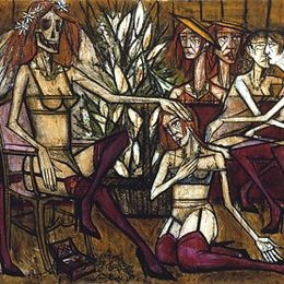 贝尔纳·布菲(Bernard Buffet)高清作品:Les Folles: La mari&amp;ampée