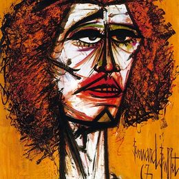 贝尔纳·布菲(Bernard Buffet)高清作品:T&amp;ampête rousse