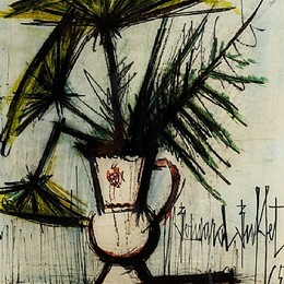 贝尔纳·布菲(Bernard Buffet)高清作品:Ombelles dans un vase