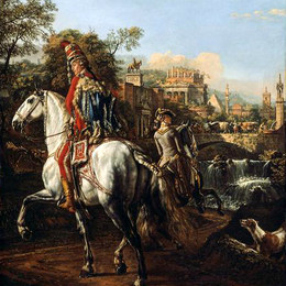 《马背上的轻骑兵》贝尔纳多·贝洛托(Bernardo Bellotto)高清作品欣赏