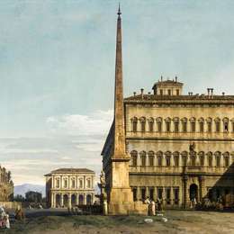 贝尔纳多·贝洛托(Bernardo Bellotto)高清作品:Rome: View of the Piazza di San Giovanni in Laterano