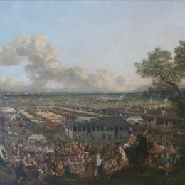 《斯坦尼斯劳斯·奥古斯都国王的选举》贝尔纳多·贝洛托(Bernardo Bellotto)高清作品欣赏