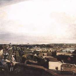 贝尔纳多·贝洛托(Bernardo Bellotto)高清作品:Vienna, Panorama from Palais Kaunitz