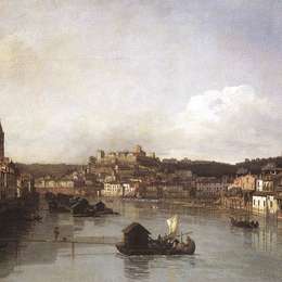 贝尔纳多·贝洛托(Bernardo Bellotto)高清作品:View of Verona and the River Adige from the Ponte Nuovo