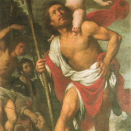 《圣克里斯托弗，圣塞巴斯蒂安，圣罗伊》别·斯特劳兹(Bernardo Strozzi)高清作品欣赏