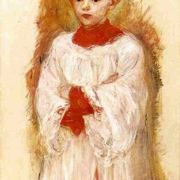 《唱诗班男孩》贝尔特·摩里索特(Berthe Morisot)高清作品欣赏