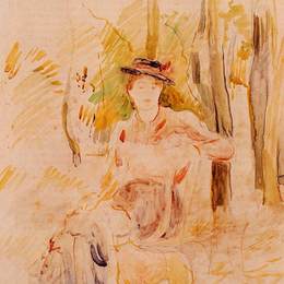 《灰狗女孩》贝尔特·摩里索特(Berthe Morisot)高清作品欣赏