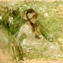 贝尔特·摩里索特(Berthe Morisot)高清作品:Griffon dogs head, Follette