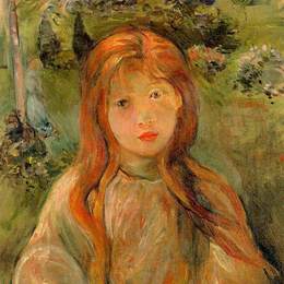 《梅尼尔的小女孩》贝尔特·摩里索特(Berthe Morisot)高清作品欣赏