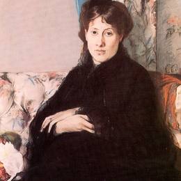 贝尔特·摩里索特(Berthe Morisot)高清作品:Portrait of Edma Pontillon