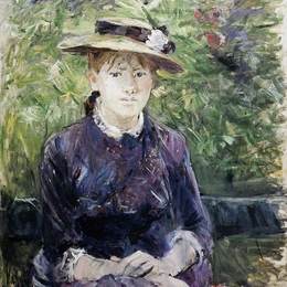 贝尔特·摩里索特(Berthe Morisot)高清作品:Portrait of Paule Gobillard