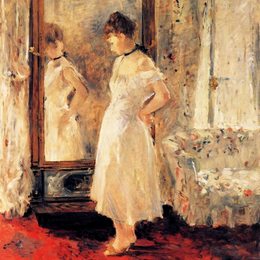 贝尔特·摩里索特(Berthe Morisot)高清作品:The Cheval Glass