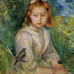 《小鸟伴鸟》贝尔特·摩里索特(Berthe Morisot)高清作品欣赏