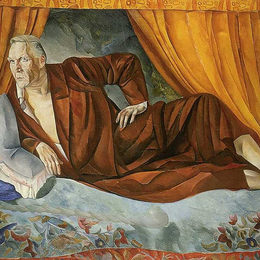 鲍里斯·格里戈里耶夫(Boris Grigoriev)高清作品:Portrait of Feodor Chaliapin