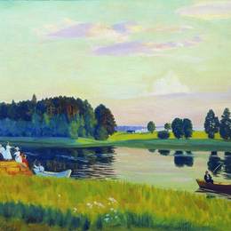 鲍里斯·克斯托依列夫(Boris Kustodiev)高清作品:Konkol (Finland)