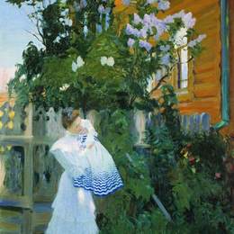 《丁香花》鲍里斯·克斯托依列夫(Boris Kustodiev)高清作品欣赏