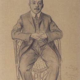 鲍里斯·克斯托依列夫(Boris Kustodiev)高清作品:Portrait of D.S. Stelletsky