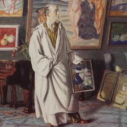 鲍里斯·克斯托依列夫(Boris Kustodiev)高清作品:Portrait of F.F. Notgaft (Collector)