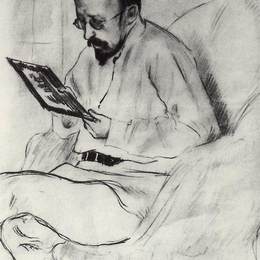 鲍里斯·克斯托依列夫(Boris Kustodiev)高清作品:Portrait of I.A. Ryazanovsky