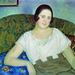 鲍里斯·克斯托依列夫(Boris Kustodiev)高清作品:Portrait of I. Ivanova