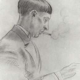 鲍里斯·克斯托依列夫(Boris Kustodiev)高清作品:Portrait of K.N. Sapunov