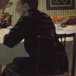 鲍里斯·克斯托依列夫(Boris Kustodiev)高清作品:Portrait of L.S. Bakst