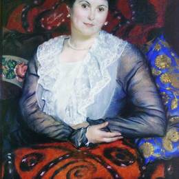 鲍里斯·克斯托依列夫(Boris Kustodiev)高清作品:Portrait of Lyubov Borgman