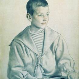 鲍里斯·克斯托依列夫(Boris Kustodiev)高清作品:Portrait of Mitya Shostakovich