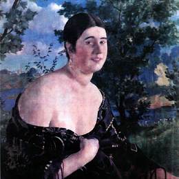 鲍里斯·克斯托依列夫(Boris Kustodiev)高清作品:Portrait of O.I. Szymanowskaya