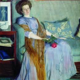 鲍里斯·克斯托依列夫(Boris Kustodiev)高清作品:Portrait of R.I. Notgaft