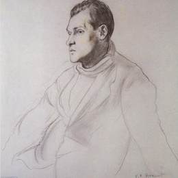 鲍里斯·克斯托依列夫(Boris Kustodiev)高清作品:Portrait of S.R. Ernst