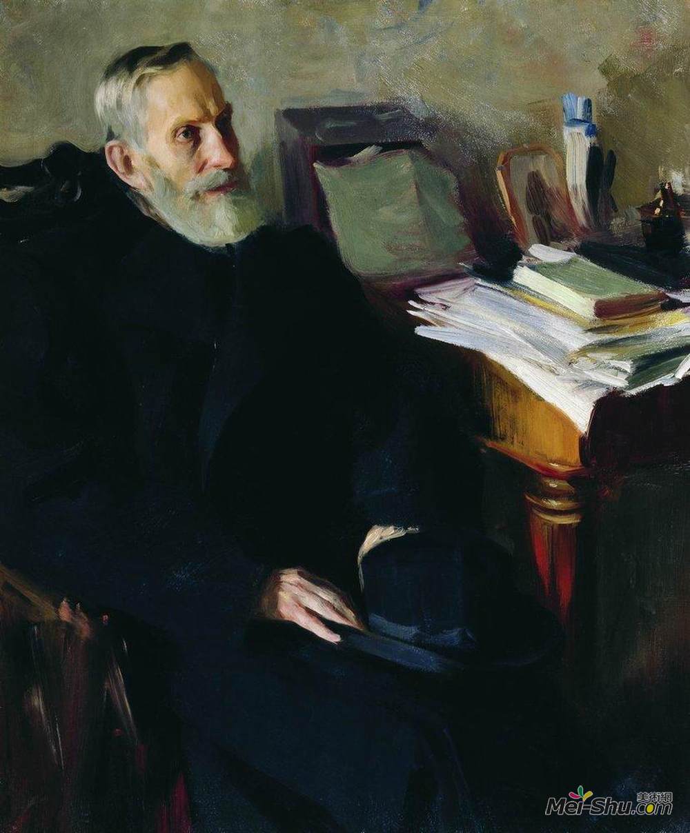 鲍里斯·克斯托依列夫(boris kustodiev)高清作品:portrait of