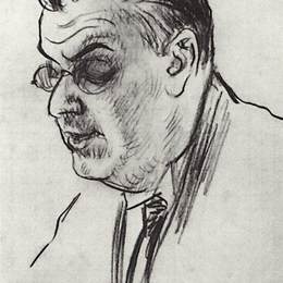 鲍里斯·克斯托依列夫(Boris Kustodiev)高清作品:Portrait of V. Luzhsky