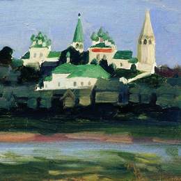 鲍里斯·克斯托依列夫(Boris Kustodiev)高清作品:Twilight in Sudislavl