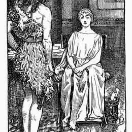 拜厄姆·肖(Byam Shaw)高清作品:Hypatia and Philammon. Illustration from a 1914 Edition of C