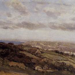 卡米耶·柯罗(Camille Corot)高清作品:Bologne sur Mer, View from the High Cliffs