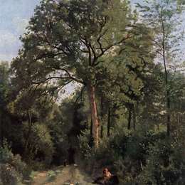 卡米耶·柯罗(Camille Corot)高清作品:Forest Entrance at Ville dAvray