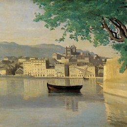 《日内瓦市部分城市观》卡米耶·柯罗(Camille Corot)高清作品欣赏