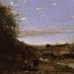 《《哈姆雷特》和《掘墓者》卡米耶·柯罗(Camille Corot)高清作品欣赏