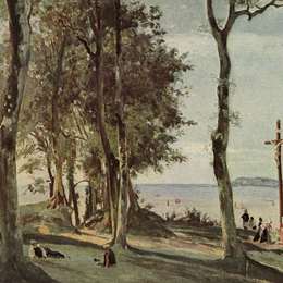 《翁弗勒尔加略山》卡米耶·柯罗(Camille Corot)高清作品欣赏