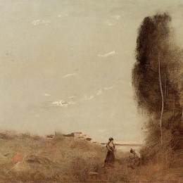 《早晨的水》卡米耶·柯罗(Camille Corot)高清作品欣赏