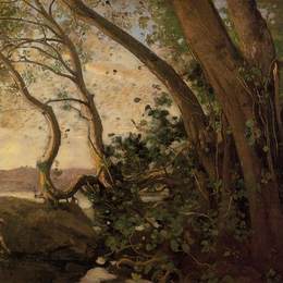 卡米耶·柯罗(Camille Corot)高清作品:Nemi, the Lakes Edge