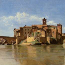 《君士坦丁大教堂罗马》卡米耶·柯罗(Camille Corot)高清作品欣赏
