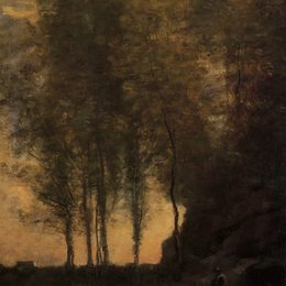 《费里曼绑着他的船》卡米耶·柯罗(Camille Corot)高清作品欣赏