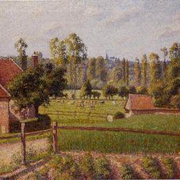 卡米耶·毕沙罗(Camille Pissarro)高清作品:A Meadow in Eragny